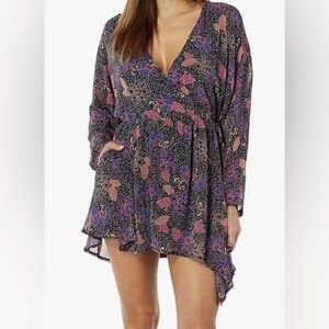 NWOT Free People Teegan Mini Dress in Twilight Combo Size S